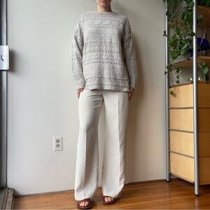 Vintage cotton knit light grey sweater - made in Australia